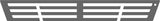 Extended 3 bars add-on for Victory Hangers, offering eight horizontal slots in a brushed steel design for expanded medal organization.
