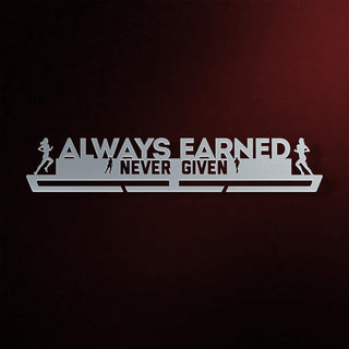 Always Earned Never Given Medaillen Halter WEIBLICH