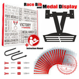 Race Bib Holder + Medal Hanger Display Rack V2-Medal Display-Victory Hangers®